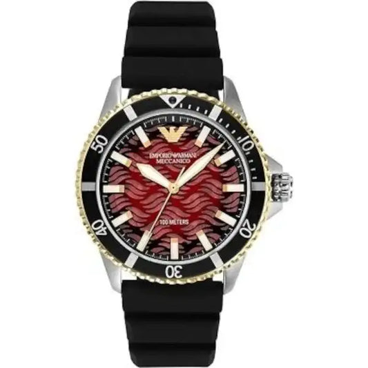 Emporio Armani Automatic Black Silicone Watch AR60070 - TRENDY WATCHES