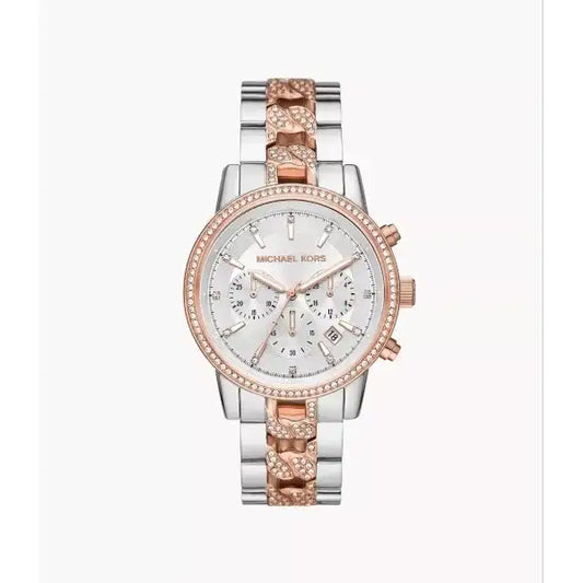 Michael Kors Ritz Chronograph Two-Tone Watch MK6938 - TRENDY WATCHES