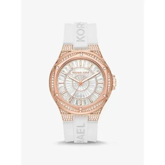 Michael Kors Oversized Lennox Pave Rose Gold-Tone MK7248 - TRENDY WATCHES