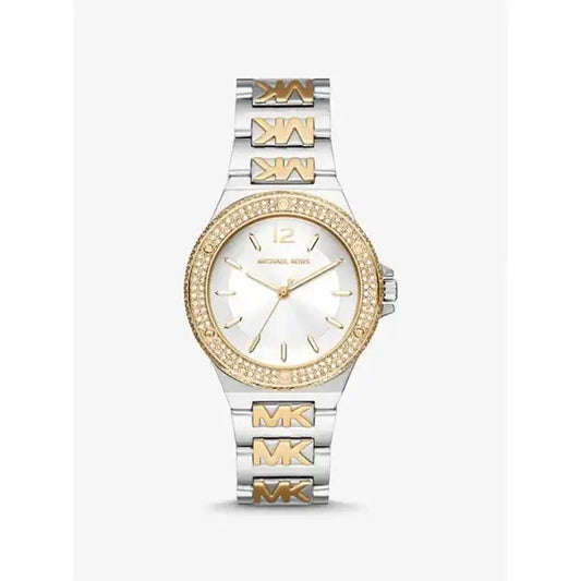 Michael Kors Lennox Pave Two-Tone Logo Watch MK7338 - TRENDY WATCHES