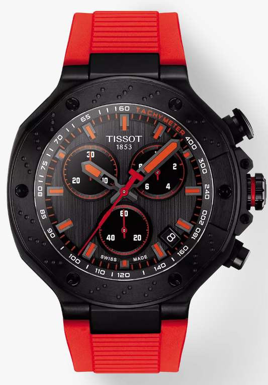 Tissot T-Race Chronograph Dark Grey & Red Men's Watch Quartz T141.417.37.061.01