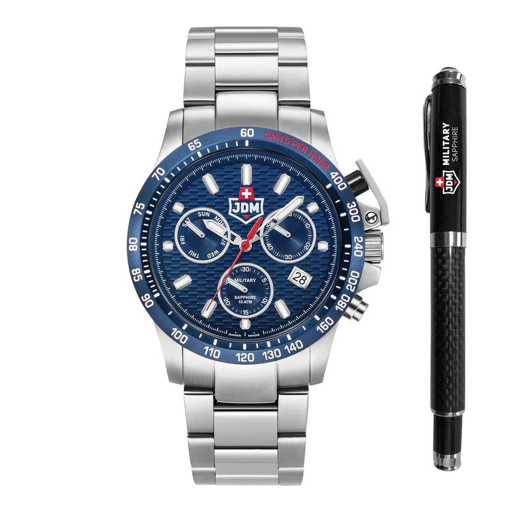 JDM Military Charlie ll JDM-WG017-02 Men's Watch Chronograph Gift Set