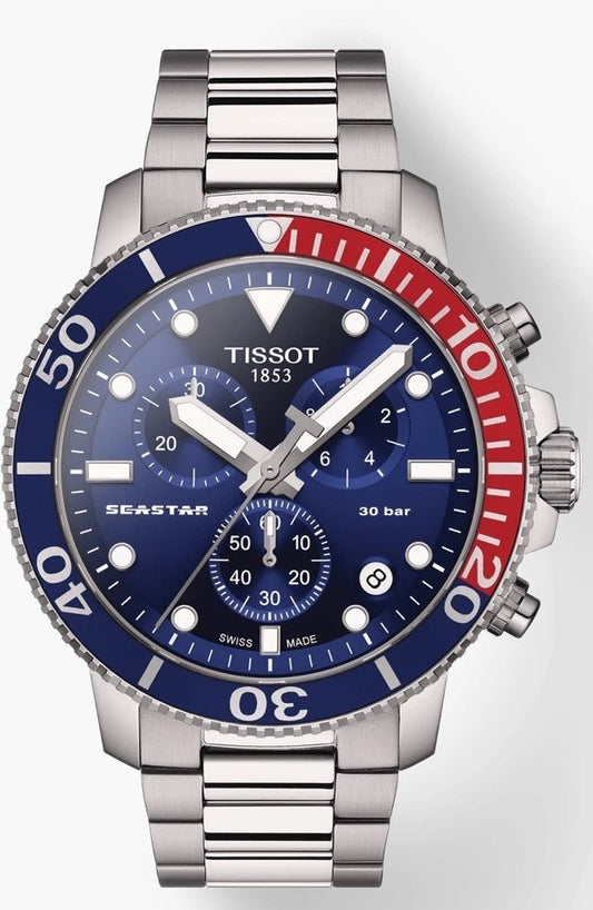 Tissot Seastar 1000 Chrono Blue & Red Bezel Men's Watch T120.417.11.041.03