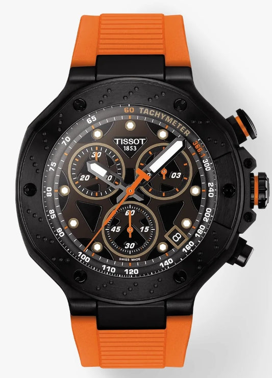 Tissot T-Race Chronograph Black & Orange Men's Watch Quartz T141.417.37.051.02