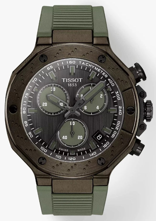 Tissot T-Race Chrono Dark Grey & Green Men's Watch Quartz T141.417.37.061.02