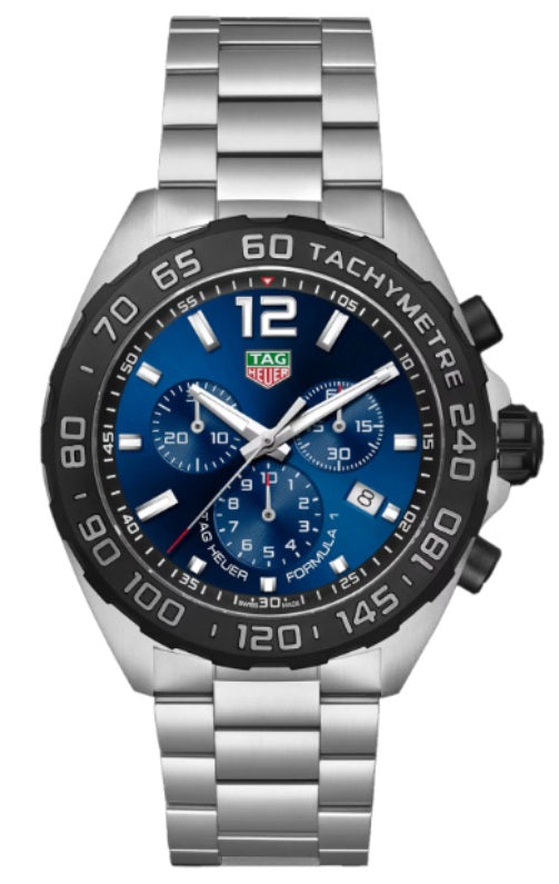 Tag Heuer Formula 1 Chronograph Blue Black Quartz Watch Steel CAZ101AV.BA0842